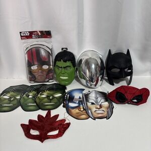 Paper Halloween Star Wars Hulk Masks & Batman Rubber Mask Spider Man & More